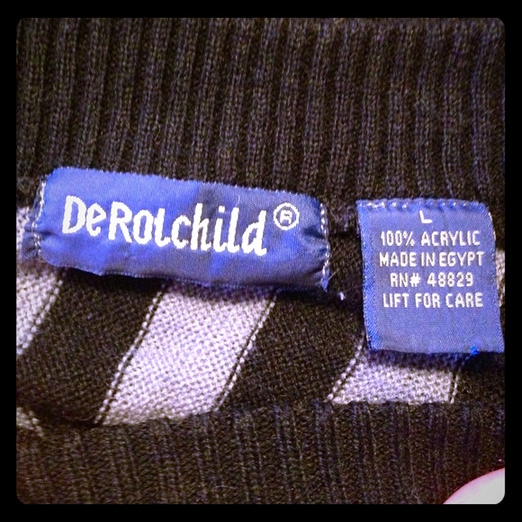 DE ROTCHILD STRIPED 🦇WING V-NECK SWEATER - Picture 6 of 7